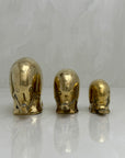 Vintage Brass Elephant Family-A Set of Three