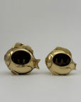 Pair of Vintage Brass Fish Ashtrays – His & Hers– Mid Century Modern Hollywood Regency Coastal Decor