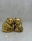 Vintage Brass Panda Bears-A Pair