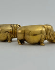 Vintage Brass “House Hippos” – Pair of Brass Figurines