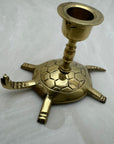 Vintage Brass Turtle Candlestick Holders- A Pair of