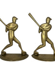 Vintage Brass Baseball Bookends-A Pair by Enesco