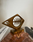 Vintage Mid-Century Modern Abstract Brass Fish Sculpture - 6 inches