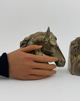Vintage Brass Horse Head Mother and Foal Bookends-A Pair