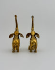 Vintage Brass Circus Elephants- A Pair
