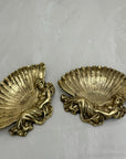 Vintage Brass Feminine Decor Italian Trinket Dish-A Pair