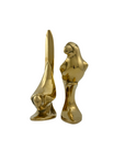 Large Vintage Brass Parrots-A Pair
