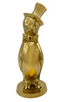 Vintage Brass Penguin in Top Hat- A Coin/Wish Bank