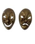 Vintage Brass Comedy & Tragedy Masks – Theater Wall Art, Made in India