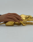 Vintage Brass Crouching Jaguar