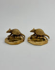 Vintage Brass Armadillo Ashtray