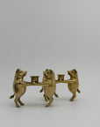 Vintage Brass Pig Candleholders-A Pair