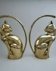 Vintage Pair of Dolbi Cashier Brass Cats – Hollywood Regency Statement Set-17”