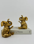 Vintage Brass Elephants Bookends-A Pair