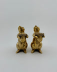 Bronze Squirrel Candleholders-A Pair