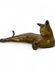 Mid-Century Modern Brass Cat Sculpture – Sleek & Minimalist Design