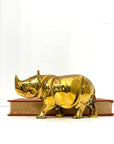 vintage brass rhinoceros