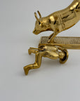 Rare Brass Bull Rider Figurine – Rodeo Cowboy Statue, Western Americana