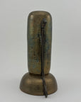 Vintage Brass Hammered Vase With Horse Head Handles
