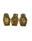 Vintage Brass wise Monkeys- A Set of Three