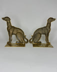 Vintage Brass GreyhoundDog Bookends