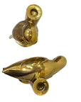 Oversized Hollywood Regency Brass Parrot Candlesticks — Pair-Over 1 Foot Tall