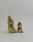 Vintage Brass Owl and Owlet-Pair
