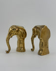 Vintage Brass Elephants- A Pair