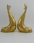 Vintage Brass Dolphin Sculptures- A Pair by Dolbi Cashier-14”