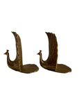 Vintage Brass Peacock Bookends – Regal Fan Tail Pair