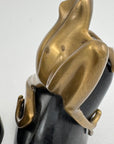 Vintage Bombay Frog on Rock Bookends-A Pair