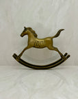Vintage Brass Rocking Horse- Large