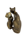 Vintage Brass Cat Pair