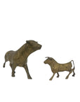 Vintage Brass Bull Figurines – Pair of Mid-Century Modern Bulls