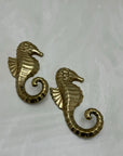 Vintage Brass Seahorse Hooks-A Pair by Hallmark
