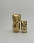 Vintage Brass Owl and Owlet-Pair