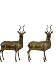 Vintage Brass Kudu Antelope Pair