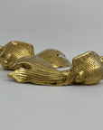 Large Vintage Fancy Tail Large Eyed Brass Fish- A Pair