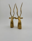 Vintage Brass Antelopes- A Pair