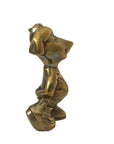 Vintage Brass Dog Figurine – Dapper Canine Gentleman Sculpture