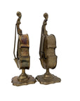 Vintage Brass Violin Figurines