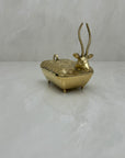 Vintage Brass Antelope Trinket Box