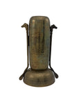 Vintage Brass Hammered Vase With Horse Head Handles