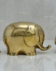 Vintage Brass Elephant Family-A Set of Three