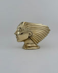Rare Vintage Dolbi Cashier Brass Woman Head Sculpture – Flowing Hair Bust, 10 lbs