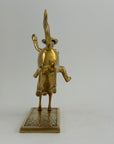 Vintage Brass Cowboy on Bucking Horse Sculpture – Rare Western Rodeo Figurine