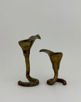 Vintage Brass Tulip Candlestick Holders-A Pair