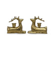 Vintage Brass Deer Candleholders-A Pair