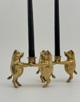 Vintage Brass Pig Candleholders-A Pair
