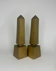 Vintage Brass Obelisks- A Pair